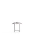 Florence Side Table Ø50 White Viola Marble with White Frame
