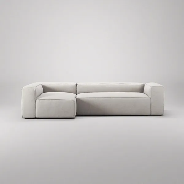 Grand 4-sitssoffa Divan Vänster Moonwhite
