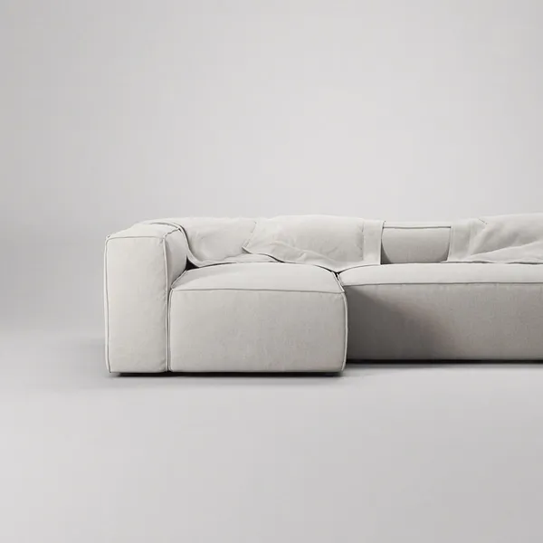Grand 4-sitssoffa Divan Vänster Moonwhite