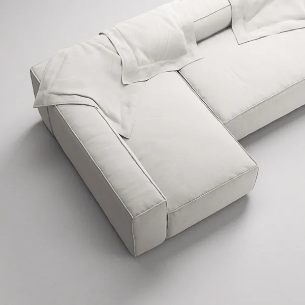 Grand 4-sitssoffa Divan Vänster Moonwhite