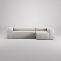 Grand 4-sitssoffa Divan Höger Moonwhite