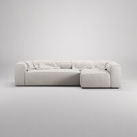Grand 4-sitssoffa Divan Höger Moonwhite