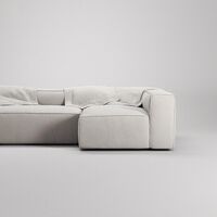 Grand 4-sitssoffa Divan Höger Moonwhite