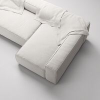 Grand 4-sitssoffa Divan Höger Moonwhite