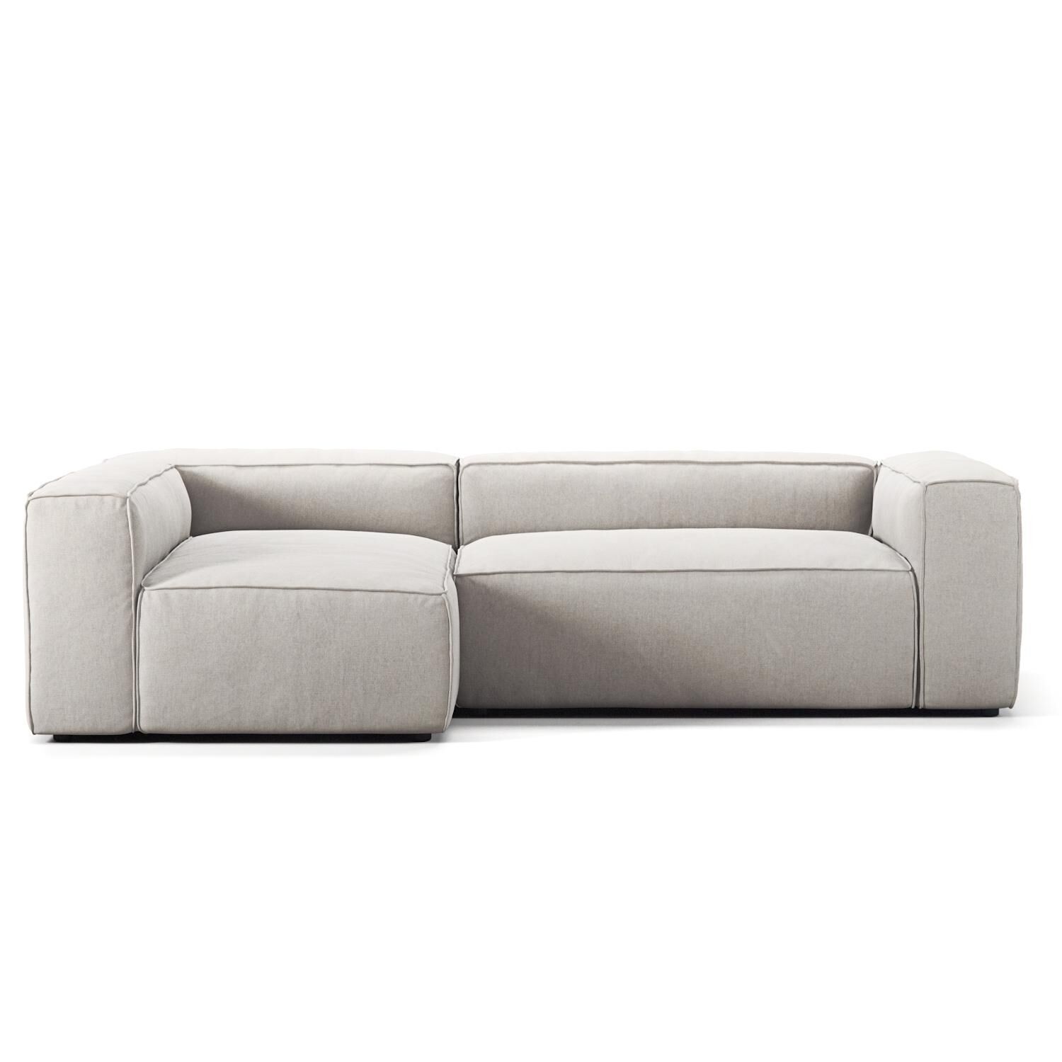 Grand Canapé 3 Places Méridienne Gauche Moonwhite