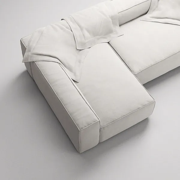 Grand Divano 3 Posti Chaise Sinistra Moonwhite