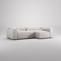 Grand 3-Seater Sofa Chaise Right Moonwhite