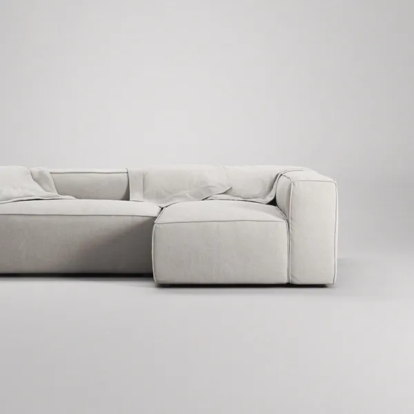 Grand 3-Seater Sofa Chaise Right Moonwhite