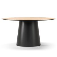 Social Dining Table 150 Black/Oak/Natural/Oak