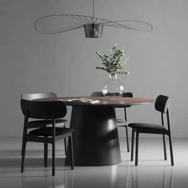 Social Dining Table 150 Walnut/Black/Oak
