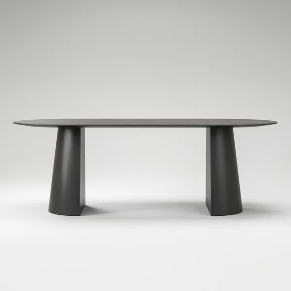 Social Dining Table 220 Black/Oak
