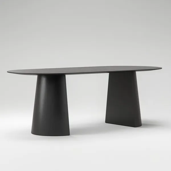 Social Dining Table 220 Black/Oak