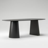 Social Dining Table 220 Black/Oak