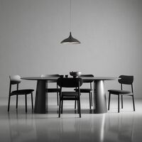 Social Dining Table 220 Black/Oak