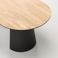 Social Spisebord 220 Sort/Eik/Natural/Eik