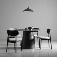 Social Spisebord 110 Sort/eik