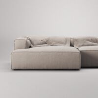 Grand 3-Seater Sofa Chaise Left Sandshell/Beige