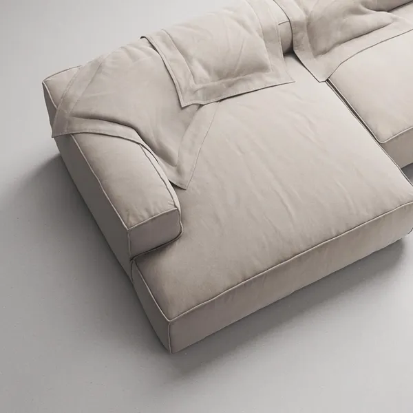 Grand 3-Seater Sofa Chaise Left Sandshell/Beige