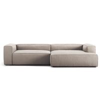 Grand 3-Seater Sofa Chaise Longue Right Sandshell/ Beige