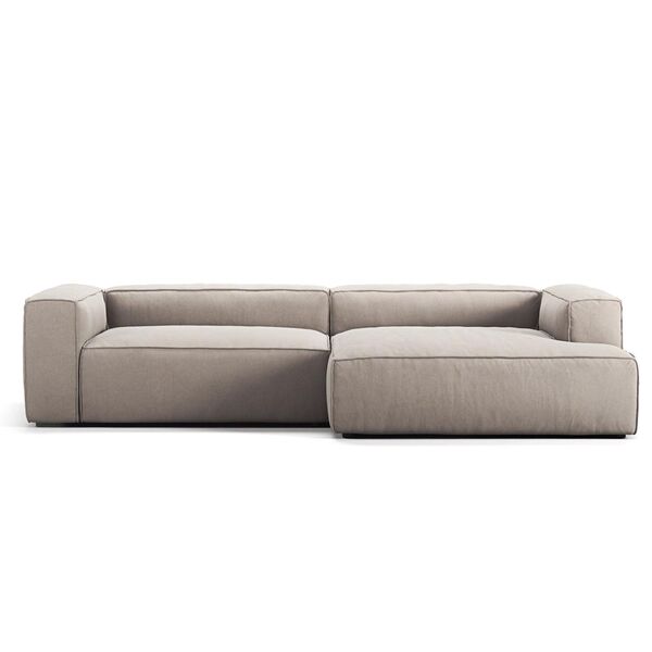 Grand 3-Seater Sofa Chaise Longue Right Sandshell/ Beige