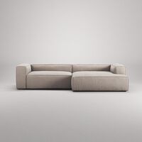 Grand 3-Seater Sofa Chaise Longue Right Sandshell/ Beige