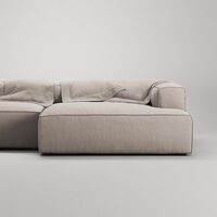 Grand 3-Seater Sofa Chaise Longue Right Sandshell/ Beige