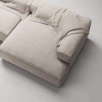 Grand 3-Seater Sofa Chaise Longue Right Sandshell/ Beige