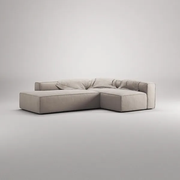 Divano A 3 Posti Grand Open End Left Sandshell/ Beige