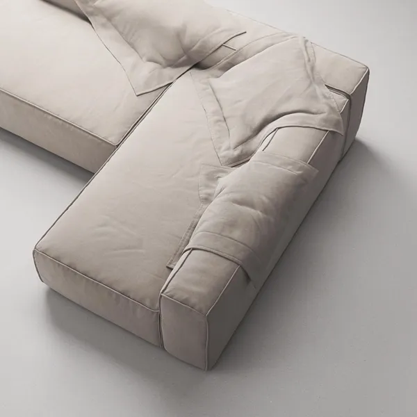 Divano A 3 Posti Grand Open End Left Sandshell/ Beige