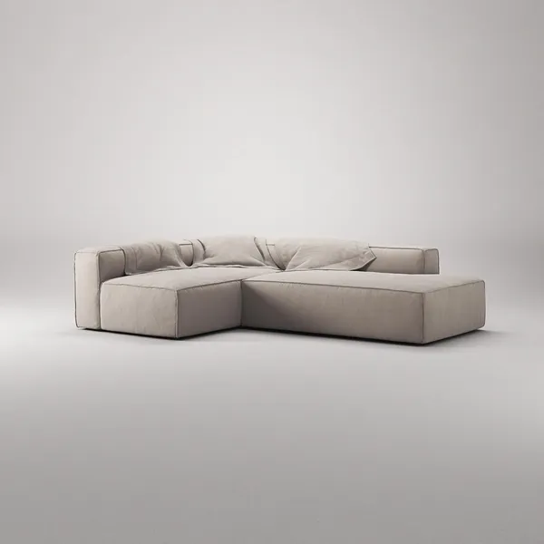 Grand 3-Seater Lounge Sofa Open End Right Sandshell/Beige