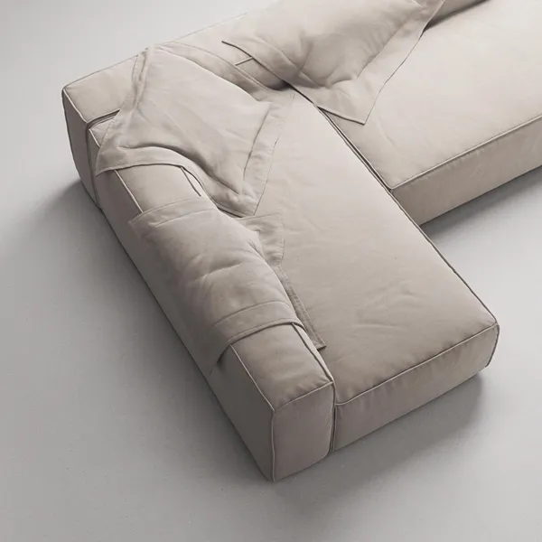 Grand 3-Seater Lounge Sofa Open End Right Sandshell/Beige