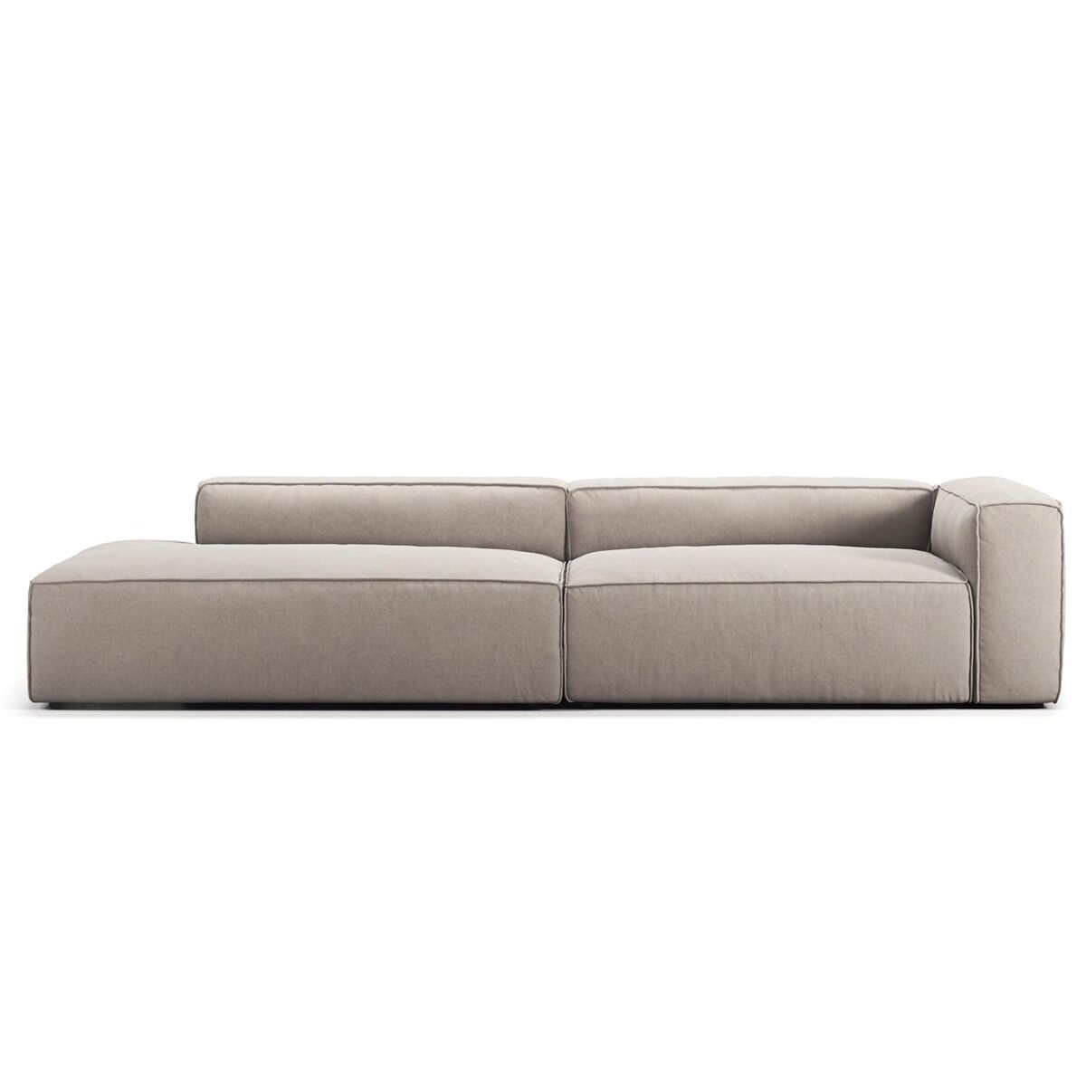 Grand 3-Personers Sofa Åben Ende Venstre Sandshell/Beige