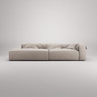 Grand 3-Personers Sofa Åben Ende Venstre Sandshell/Beige