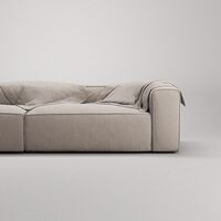 Grand 3-Personers Sofa Åben Ende Venstre Sandshell/Beige