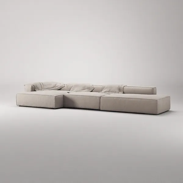 Grand Divano 5 Posti Terminale Aperto Destro Sandshell/Beige