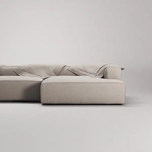 Grand 5-Seater Sofa Open End Left Sandshell/ Beige