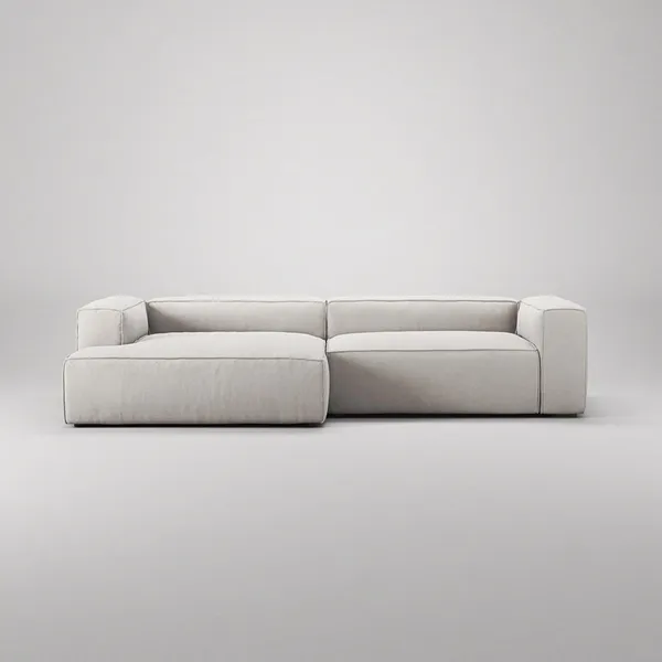 Grand 3-Seater Sofa Chaise Longue Left Moonwhite