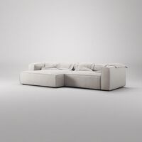 Grand 3-Seater Sofa Chaise Longue Left Moonwhite