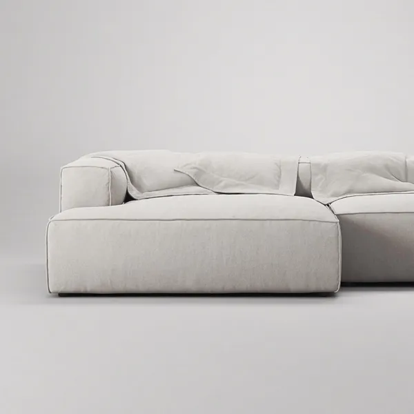 Grand 3-Seater Sofa Chaise Longue Left Moonwhite