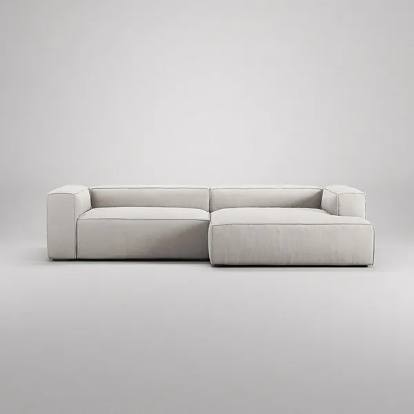 Grand 3-Seater Sofa Chaise Longue Right Moonwhite