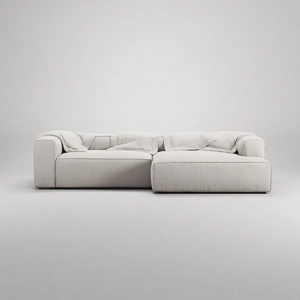 Grand 3-Seater Sofa Chaise Longue Right Moonwhite