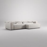 Grand 3-Seater Sofa Chaise Longue Right Moonwhite