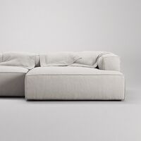 Grand 3-Seater Sofa Chaise Longue Right Moonwhite