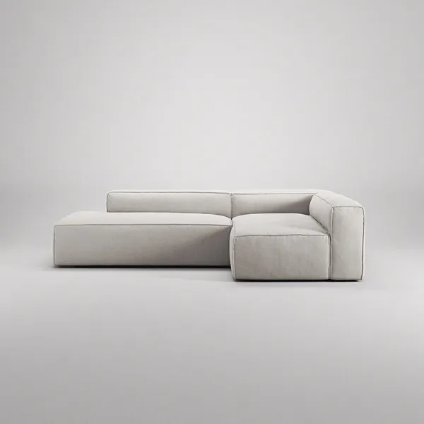 Divano A 3 Posti Grand Open End Left Moonwhite