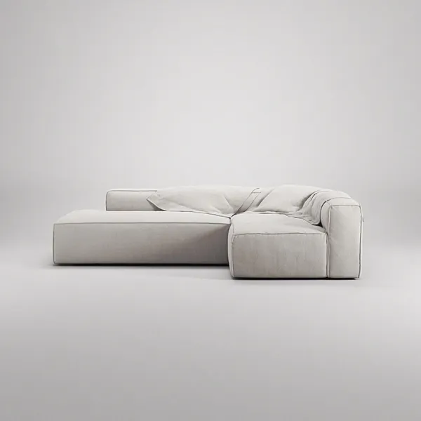Divano A 3 Posti Grand Open End Left Moonwhite