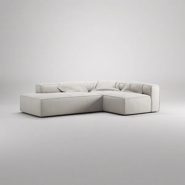 Divano A 3 Posti Grand Open End Left Moonwhite
