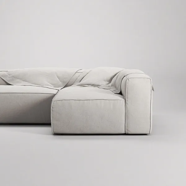 Divano A 3 Posti Grand Open End Left Moonwhite