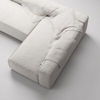 Divano A 3 Posti Grand Open End Left Moonwhite