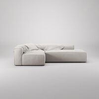 Grand 3-Seater Lounge Sofa Open End Right Moonwhite