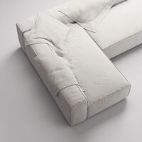 Grand 3-Seater Lounge Sofa Open End Right Moonwhite